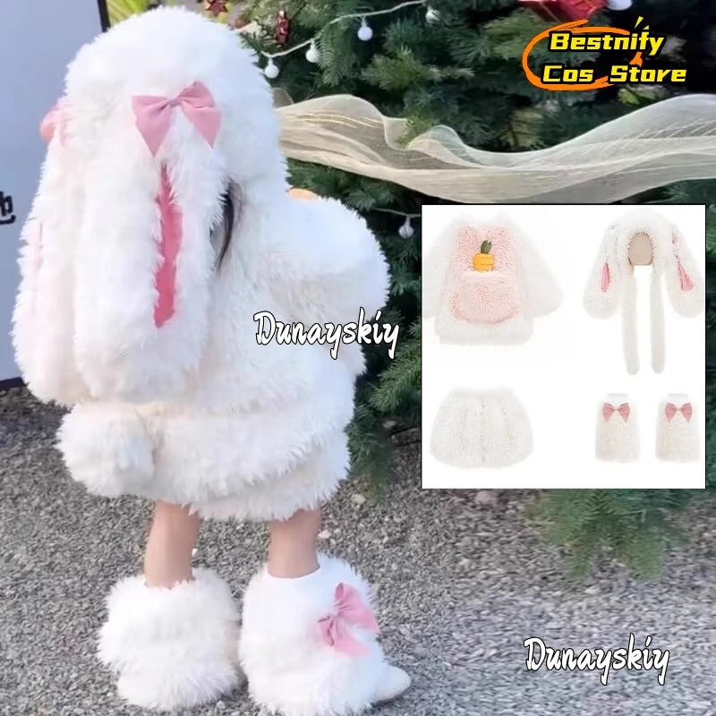 NONE Child Kawaii Rabbit Ears Cosplay Suit Size 90-150 Polyester - C1 / 110 / China Mainland