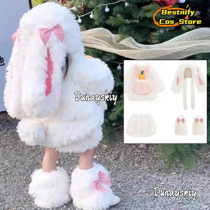 NONE Child Kawaii Rabbit Ears Cosplay Suit Size 90-150 Polyester - C1 / 110 / China Mainland