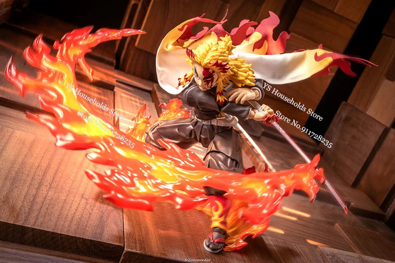 1/12 Rengoku Kyoujurou Anime Figure Mini Red White Cloak Toys Clothes Accessory For 6" Demon Slayer Shf Figma BUZZmod Soldier