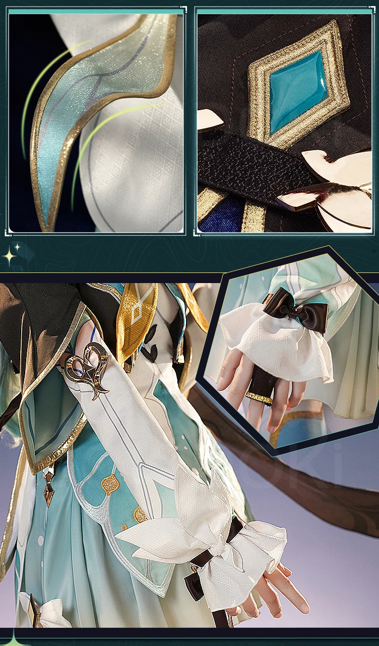 IN STOCK Firefly Cosplay Costume Game Honkai: Star Rail DokiDoki-SR HSR Female Cute Costume Outlet Firefly Cosplay Wig Halloween