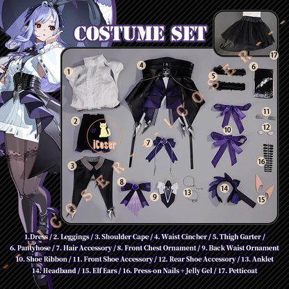 iCoser Zenless Zone Zero Vivian Cosplay Costume Dress Uniform Headwear Mockingbird Metal Props Halloween Party Women Carnival