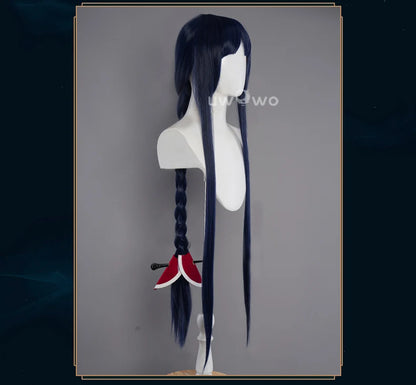 IN STOCK UWOWO Ahri Cosplay Wig Game League of Legends/LOL: Ahri Wig Champion Cosplay Wigs Ahri Hair Dark Blue 100cm Long Wig