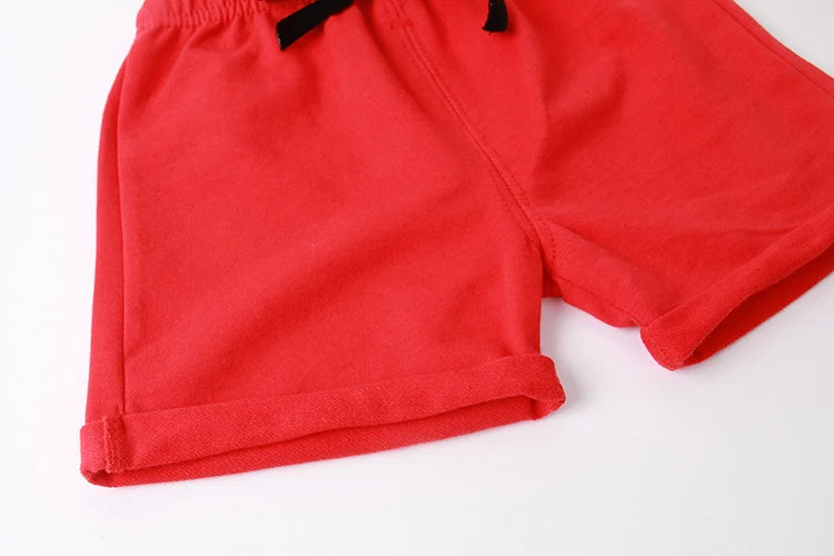 Toddler Boy Shorts Cotton Black Red Soft for Kids Sport 1 to 2 3 4 5 6 Years 2024 Baby Girl Short Pants Summer 9 12 18 24 Months