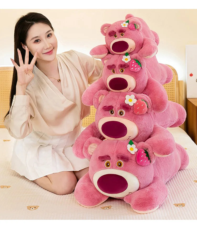 50/60/80CM Big Size Disney Lotso Kawaii Anime Plush Stuffed Doll Cartoon Room Decoration Plush Pillow Children's Holiday Gifts