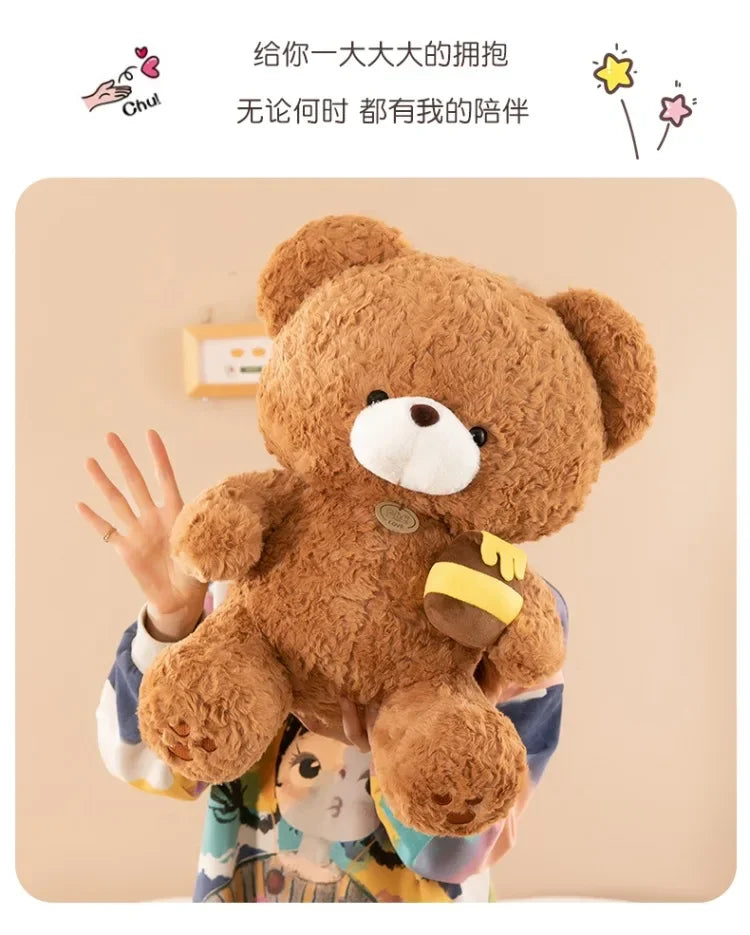 Hot 30-50CM Kawaii Cartoon Anime Honey Pot Teddy Bear Animal Doll Cute Plush Toy Children's High Quality Stuffed Toy Pillow