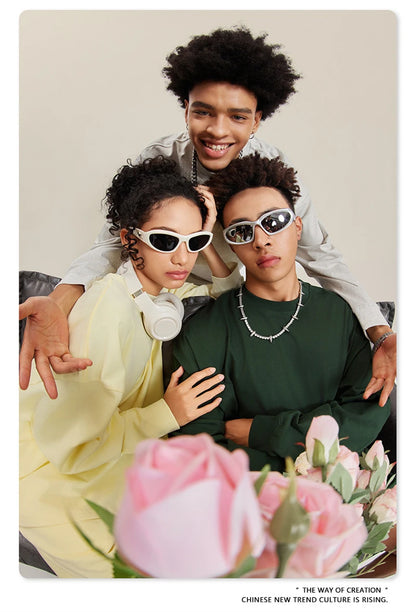 ZODF NEW Autumn Men's Solid Full Sleeve T Shirts Unisex Loose Oversized Casual 305GSM Cotton Basic T-Shirt Brand TEE HY0209