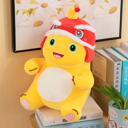 New Anime Cartoon Lion Dance Little Milk Dragon Doll Cute Dinosaur Stuffed Plush Toy Cute Doll Giving Girls Sleeping Pillow Gift