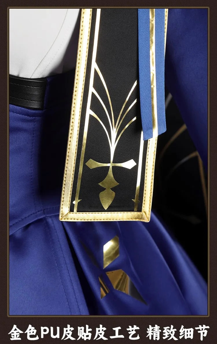 iCoser Honkai Star Rail Fate Saber Cosplay Costume Wig Dress Uniform Headwear Carnival Halloween Party Women Girls Props Gifts