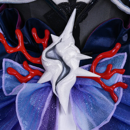 Honkai Star Rail Hysilens Cosplay Costume Wig Dress Headwear Amphoreus Festival Halloween Party for Women Girls Cos Props iCoser