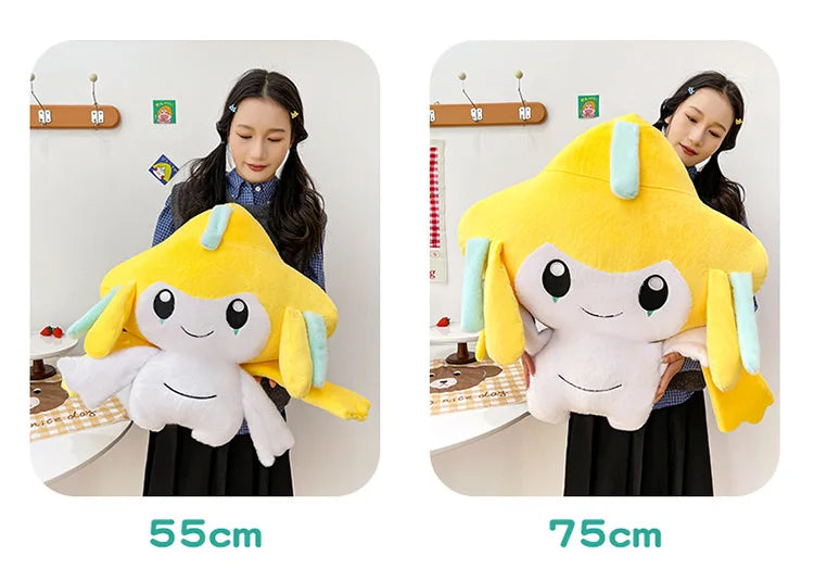 30-75CM Big Size Pokémon Jirachi Plushies Cartoon Anime Peluche Comfortable Soft Doll Kawaii Ornament Children's Toy Gifts