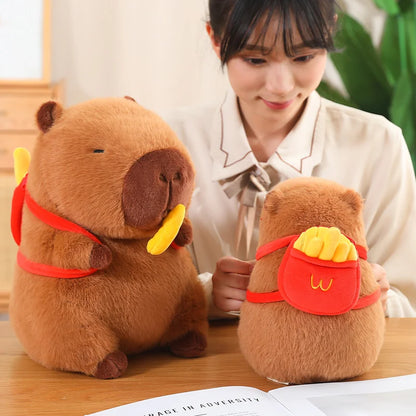 New Arrival Capybara Plushies Xmas Birthday Party Decor Capibara Soft Toys Cute Chips Bag Cake Capybara Stuffed Toy Kids Gift