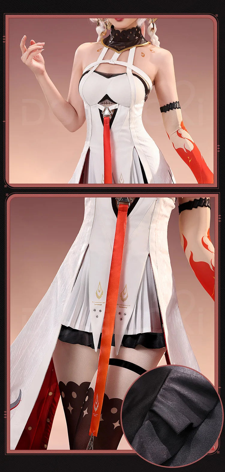 IN STOCK Changli Cosplay Costume Game Wuthering Waves DokiDoki-SR Women Costume Changli Cosplay Metal Accessories