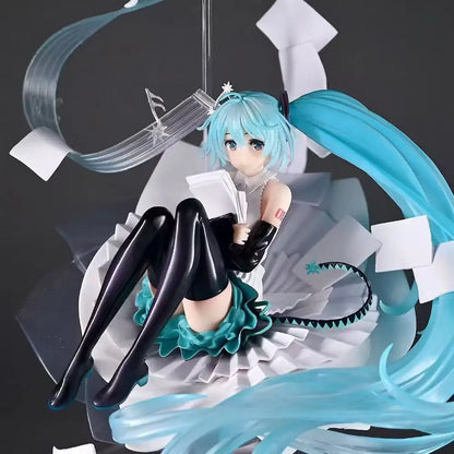 35cm anime doll Hatsune Miku Action Figures Japanese model decoration anime GK beautiful girl sculpture peripheral gifts toy