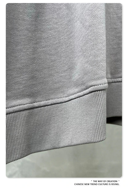 ZODF Retro Winter 370gsm Monkey Washed Hoodies For Man Unisex Oversized Off Shoulder 100% Cotton Hooded Coats Pullovers HY1136