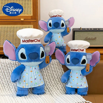 50/60/75cm Big Size Chef Stitch Disney Anime Plush Stuffed Doll Kawaii Room Decoration Plushies Children's Pillow Holiday Gift