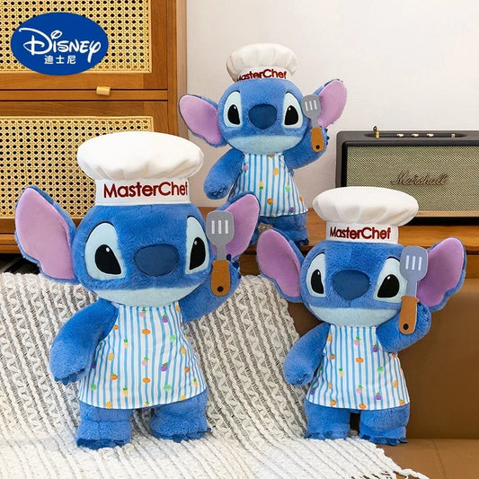 50/60/75cm Big Size Chef Stitch Disney Anime Plush Stuffed Doll Kawaii Room Decoration Plushies Children's Pillow Holiday Gift