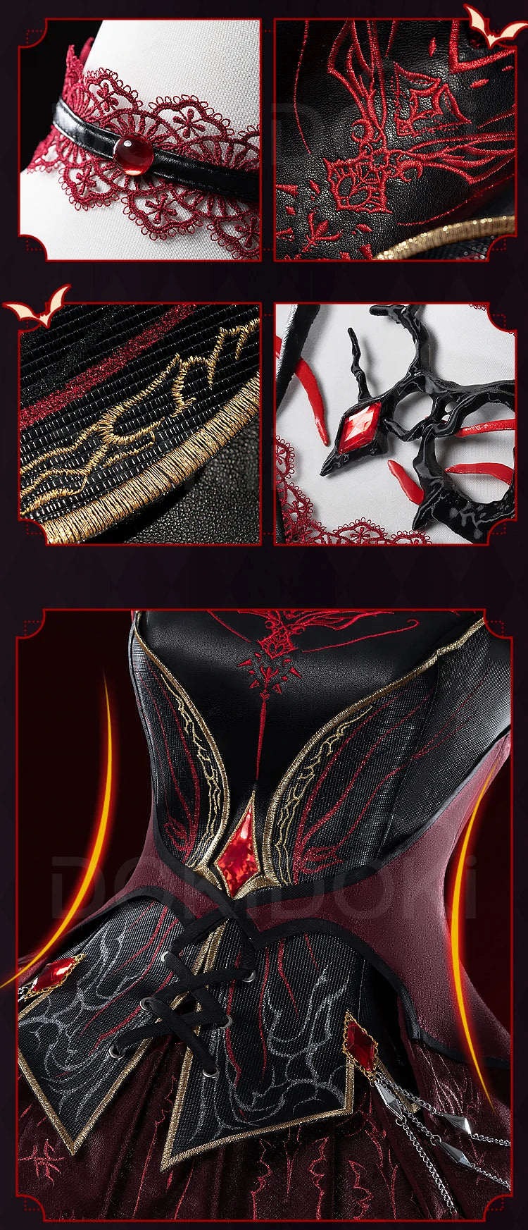 IN STOCK Abyss Lord Heroine Cosplay Costume Game Love and Deepspace【S-2XL】DokiDoki-R Women Qinche Sylus Halloween Plus Size