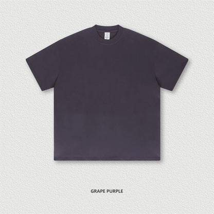 ZODF 2025 Heavy-Weight 425gsm 100% Cotton T-Shirts For Men Unisex Summer Oversized O-Neck Basic Solid T Shirt Brand Tees HY0485