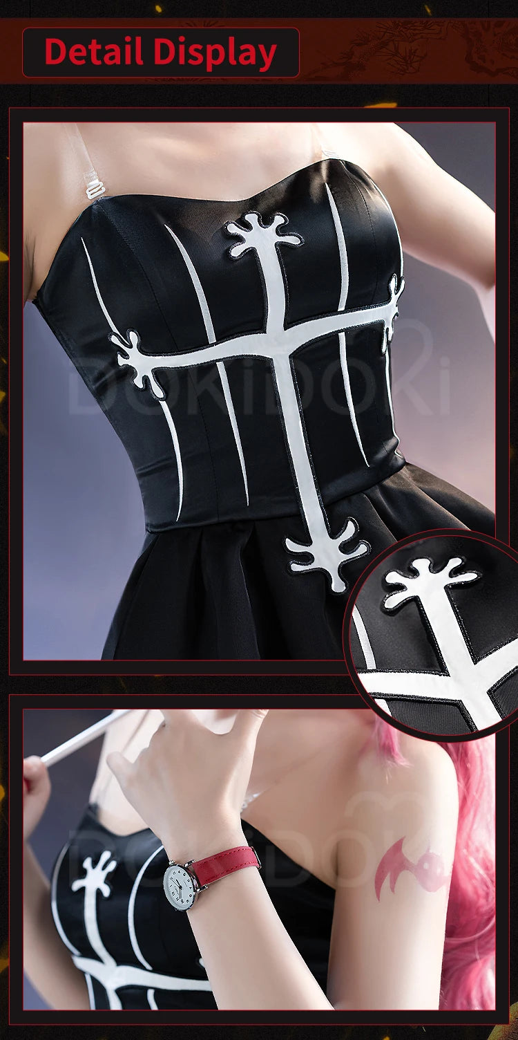 Peronaa Cosplay Costume【S-3XL】DokiDoki-SR Women Cute Dress Ghost Princess Cosplay Hat Umbrella Plus Size