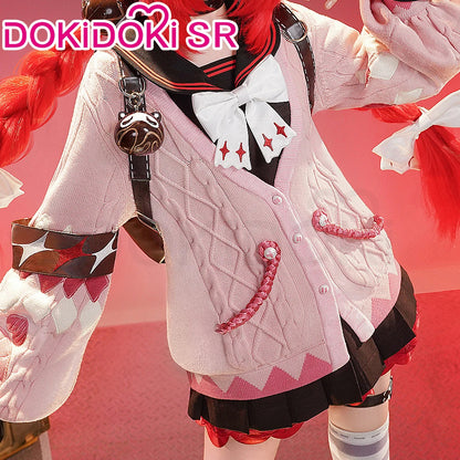 Ukinami Yuzuha Cosplay Costume Game Zenless Zone Zero DokiDoki-SR ZZZ Women Cute Pink Sweater Yuzuha Halloween Cosplay