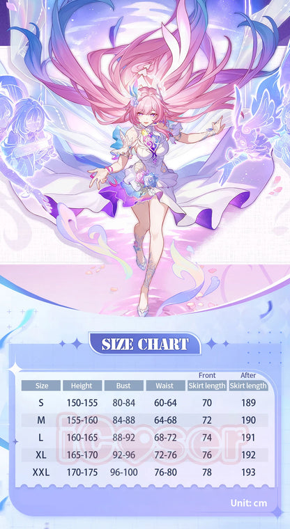 Honkai Star Rail Cyrene Cosplay Costume Wig Dress New Skin Uniform Metal Accessory Elysia Amphoreus Halloween Party Women Girls