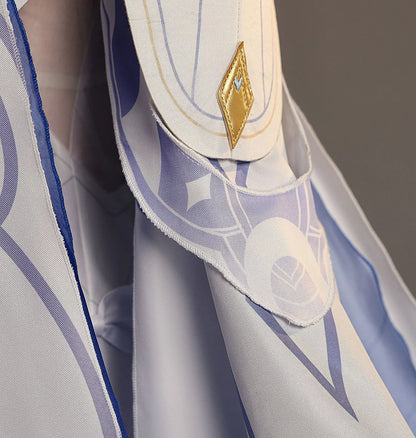 Genshin Impact Columbina Cosplay Costume Wig The Damselette Dress Headwear Eleven Fatui Harbingers Halloween Party Women Girls