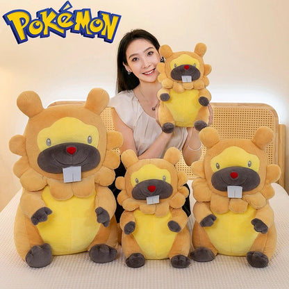 45/55/70CM Big Size Pokemon Bidoof Plush Cartoon Anime Plushies Soft Pillow Doll Kawaii Stuffed Plushie Ornament Gifts for Kids