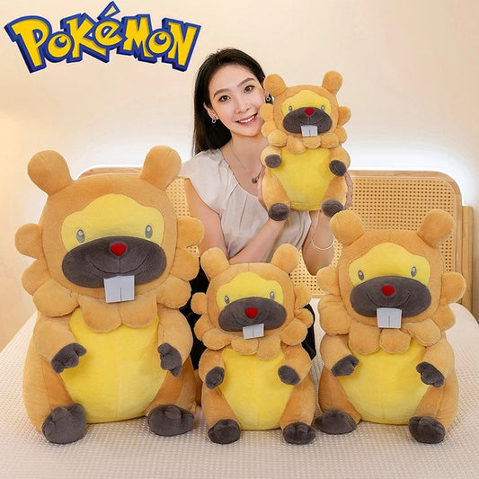 45/55/70CM Big Size Pokemon Bidoof Plush Cartoon Anime Plushies Soft Pillow Doll Kawaii Stuffed Plushie Ornament Gifts for Kids