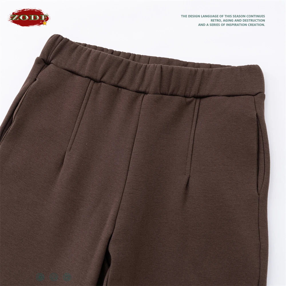 ZODF Women 2025 Autumn Sport Style Flared Pants Girls Female Mousse Muscle Sole Slimming Micro Yoga Trousers HY1095