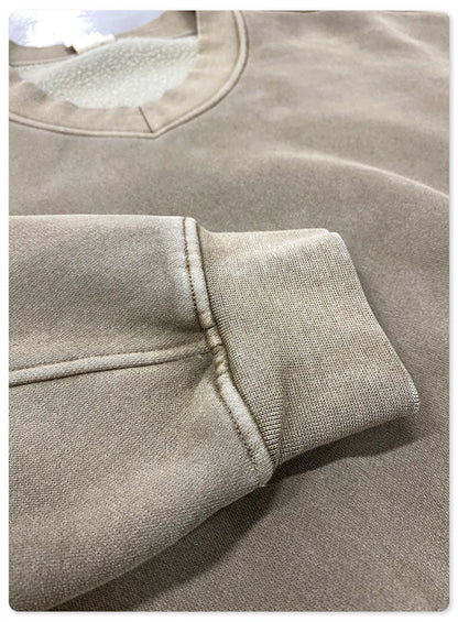 ZODF Winter Women Short Fleece Cropped Sweatshirts Girls Female Hip Hop Loose 400gsm V-Neck Pullovers Brand Tops HY0437