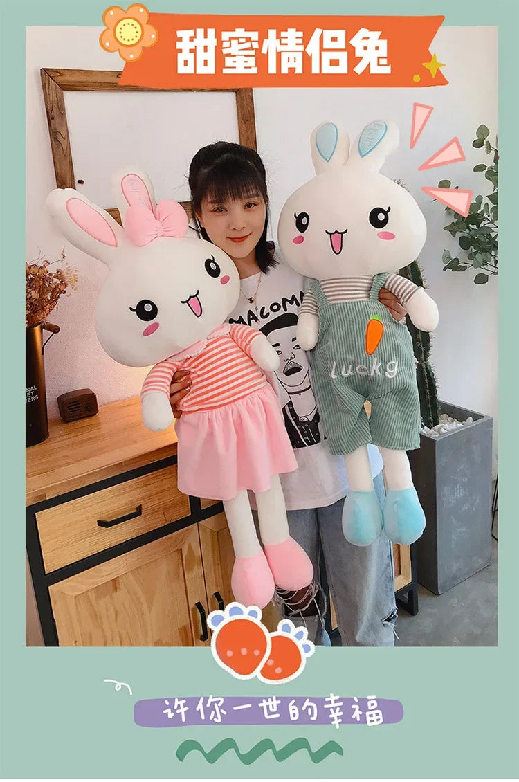 45-130cm Cute Long Legs Rabbit Plush Toy Stuffed Soft Animal Bunny Doll Baby Kids Toys Birthday Gift Christmas Present for Girl