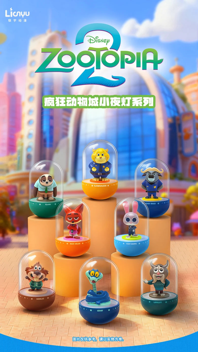 52TOYS Zootopia Nick Judy Night Light 9cm PVC Model