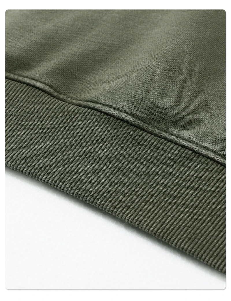 ZODF New Autumn Men's Washed Heavy Weight Cotton Hoodies Unisex Retro Fake 2 Peice 430gsm Loose Edge Hooded Pullovers HY1082