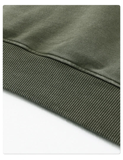 ZODF New Autumn Men's Washed Heavy Weight Cotton Hoodies Unisex Retro Fake 2 Peice 430gsm Loose Edge Hooded Pullovers HY1082