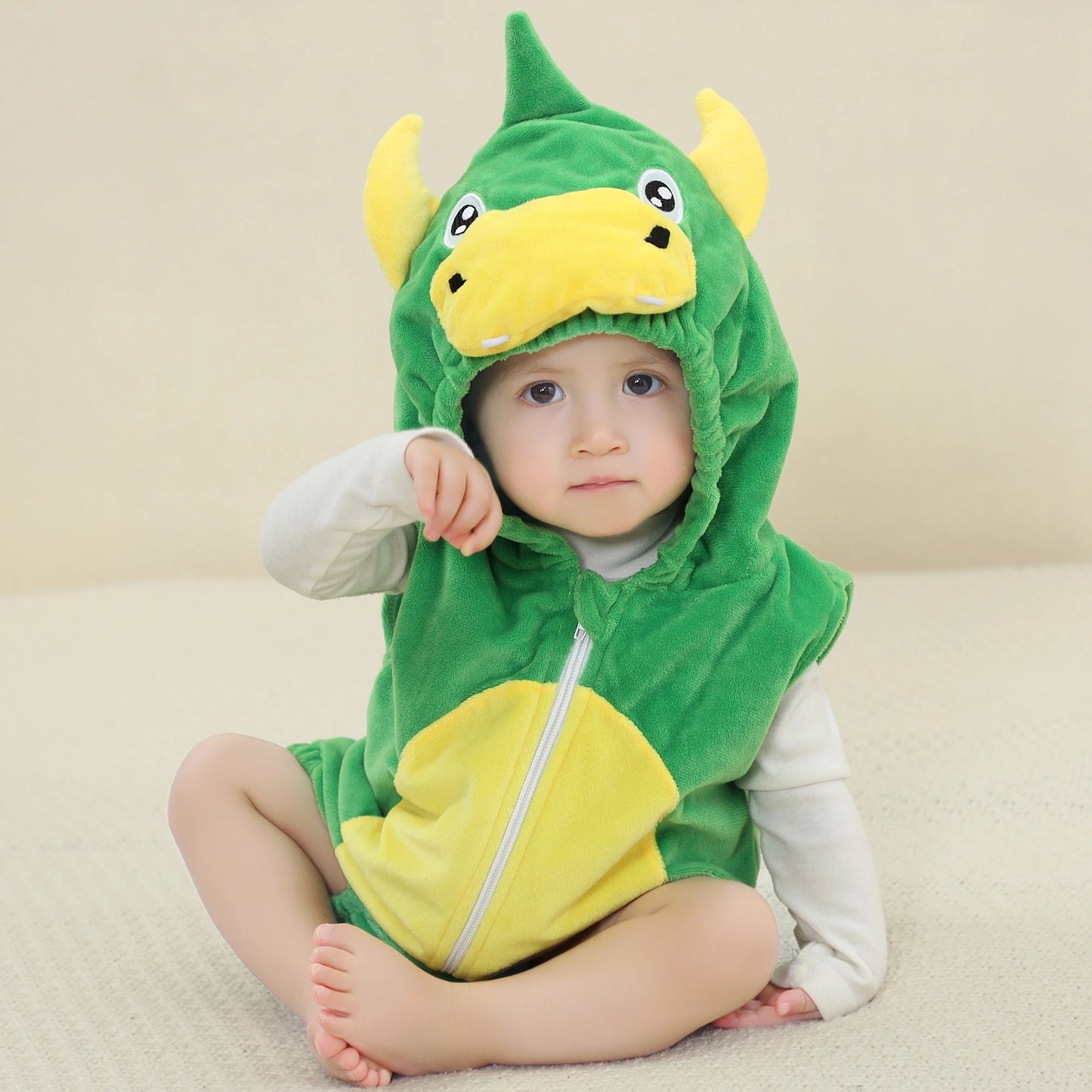 Baby Boy Romper 0 to 3 6 9 12 18 24 Months One Piece Hooded Baby Fall Outfit Newborn Girl Clothes Funny Yellow Jumpsuit Pajamas