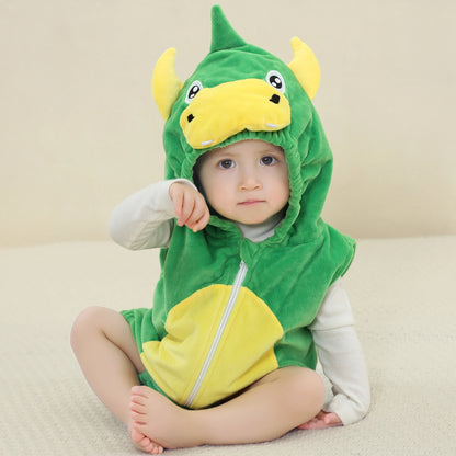Baby Boy Romper 0 to 3 6 9 12 18 24 Months One Piece Hooded Baby Fall Outfit Newborn Girl Clothes Funny Yellow Jumpsuit Pajamas