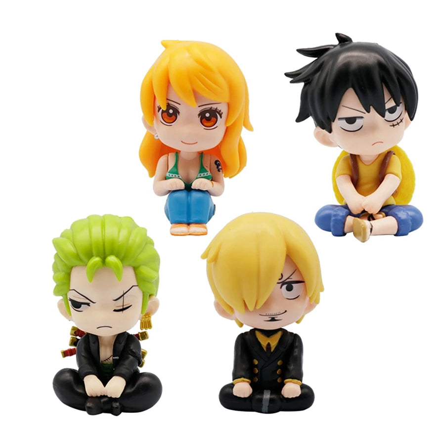 9.5cm ONE PIECE Anime Figure Look Up Luffy/Zoro Action Figure Q Version Kawaii Nami/Sanji Figurine PVC Collection Model Toys