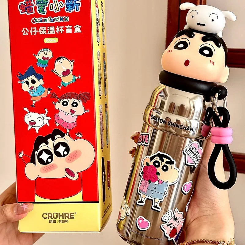 Original Crayon Xiaoxin Insulated Cup Blind Box Cute Large Capacity Portable Water Cup Christmas Surprise Girl Gift Mystery Box