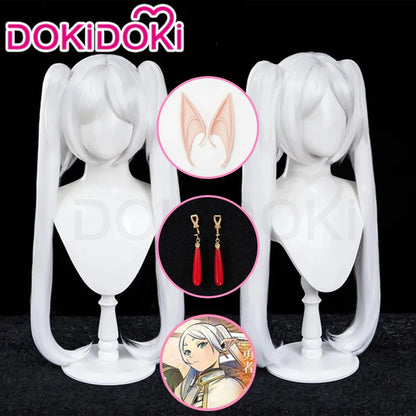 IN STOCK Frieren Wig Anime Frieren: Beyond Journey's End DokiDoki Frieren Cosplay Ear Clip Ears Free Cap
