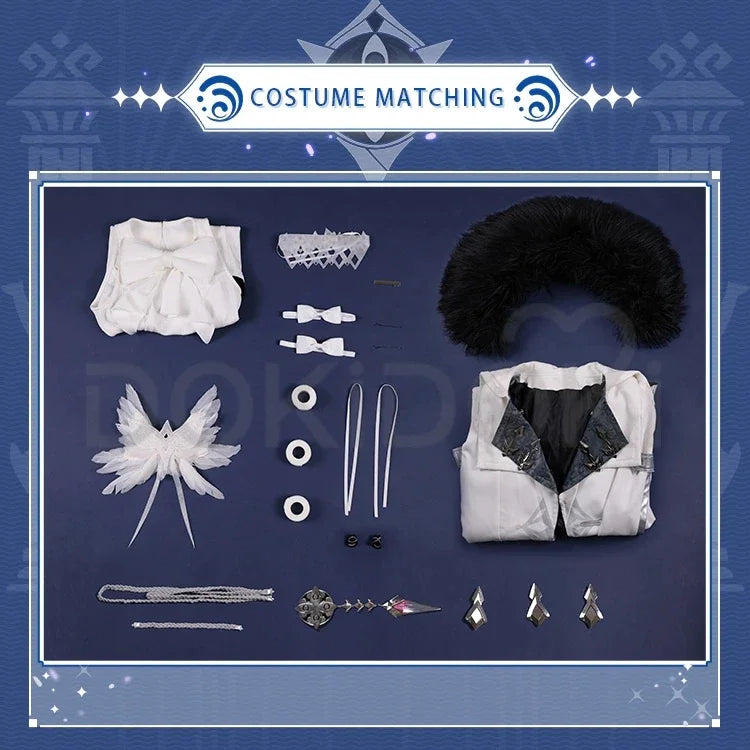 IN STOCK Columbina Cosplay Game Genshin Impact Fatui Harbinger Cosplay Costume DokiDoki-SR Cloak Women Cosplay Christmas