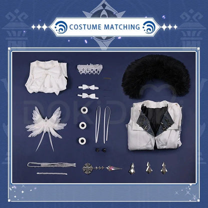 IN STOCK Columbina Cosplay Game Genshin Impact Fatui Harbinger Cosplay Costume DokiDoki-SR Cloak Women Cosplay Christmas