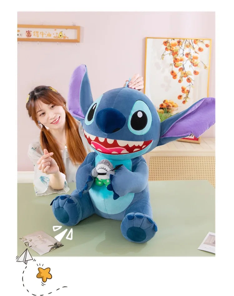 35/45/60cm Big Size Stitch Disney Anime Plush Stuffed Doll Kawaii Room Decorated with Plushies Pillow Ornaments Holiday Gifts