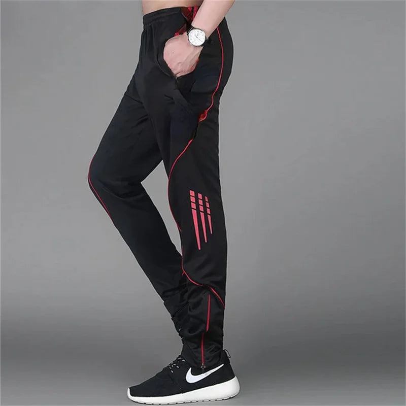 Running Pants for Men and Women Sports Football Training Jogging Gym Fitness with Zipper Pockets - Brown / XXL