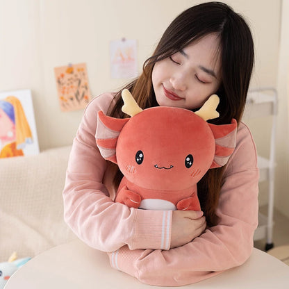 18-30cm Kawaii Stuffed Animal Axolotl Peluches Super Soft Cute Baby Newt Lovely Hug Pillow For Kids Girl