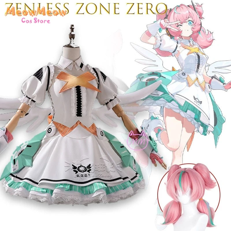 Zenless Zone Zero Aria Cosplay Costume Set Polyester