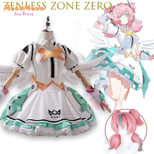 Zenless Zone Zero Aria Cosplay Costume Set Polyester