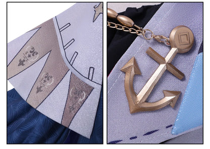 Wuthering Waves Brant Cosplay Costume Wig Uniform Hat Necklace Troupe of Fools Rinascita Carnival Halloween Party for Women Men