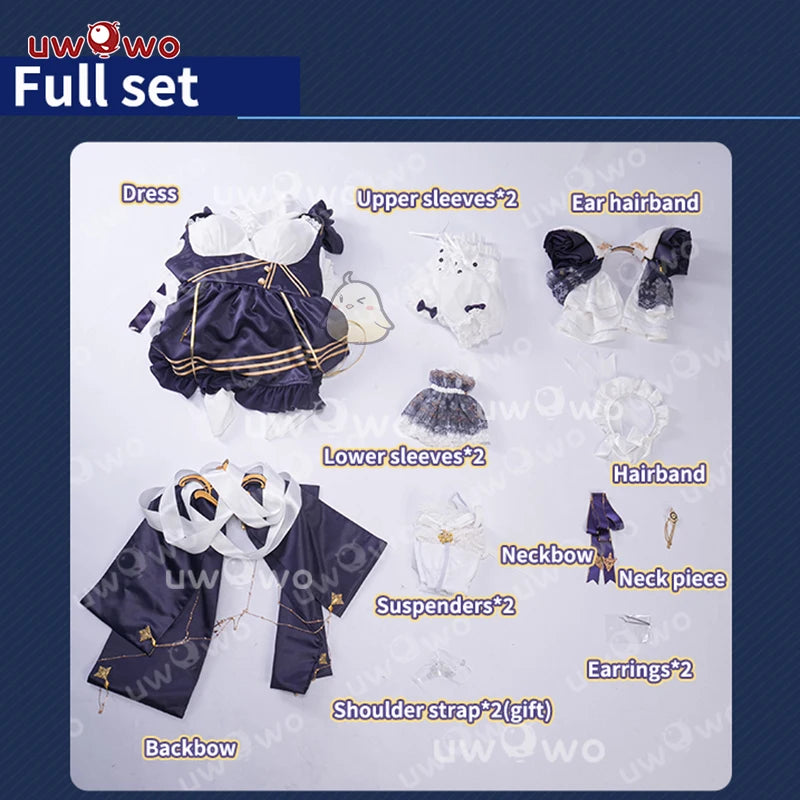 IN STOCK UWOWO Cheshire Cosplay Game Azurr Lanee Cheshire Default Cosplay Costume New outfit Halloween Costume