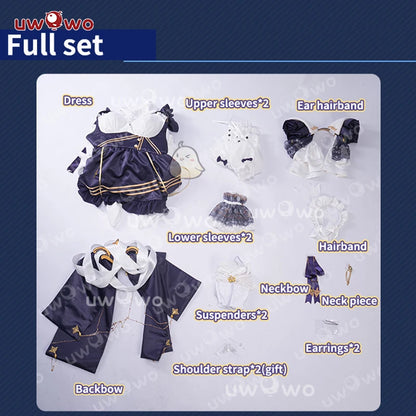 IN STOCK UWOWO Cheshire Cosplay Game Azurr Lanee Cheshire Default Cosplay Costume New outfit Halloween Costume