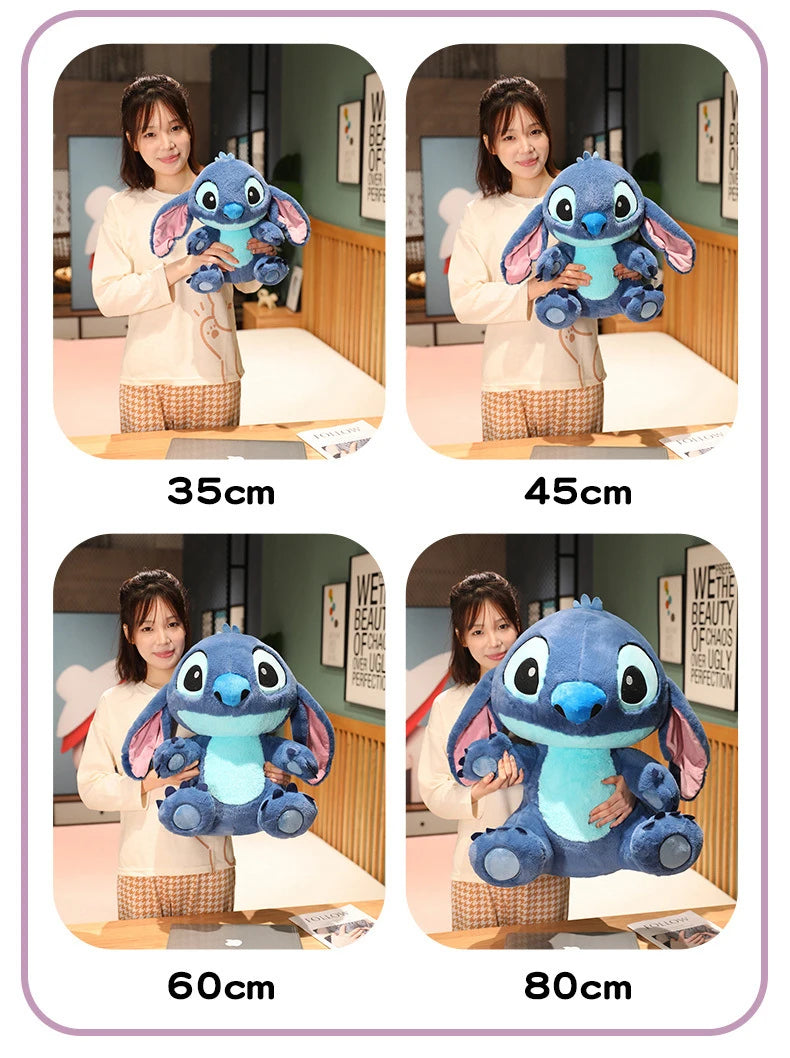 35/60cm Disney Lilo and Stitch Plush Toys Cute Anime Stich Doll Stuffed Plushie Angel Pillow Soft Gift for Children Kawaii